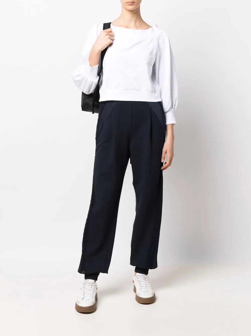Alberta Ferretti Trainingsbroek met uitgesneden detail Blauw