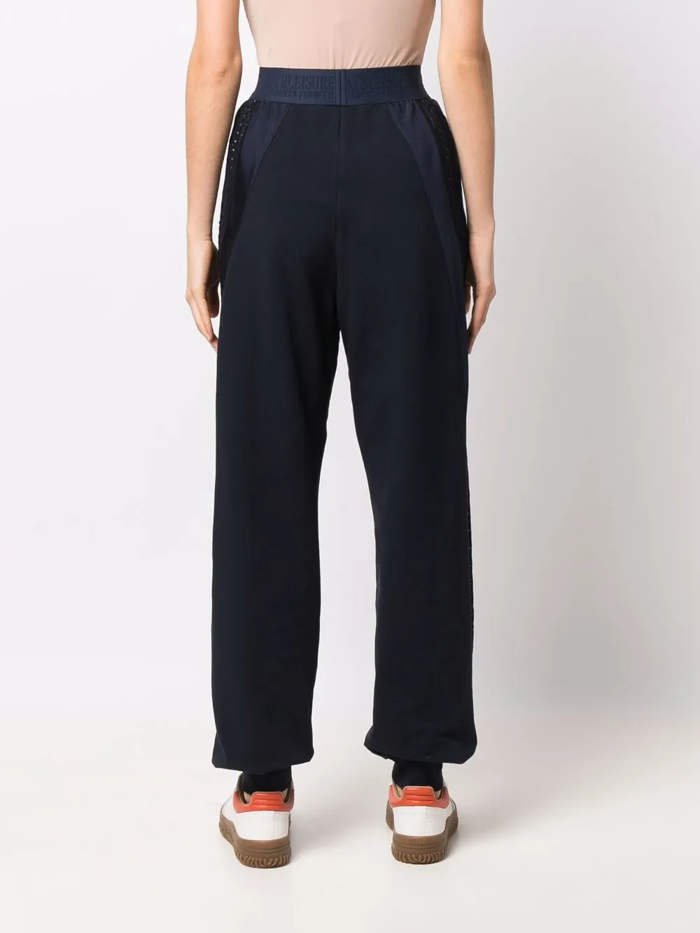 Alberta Ferretti Trainingsbroek met uitgesneden detail Blauw