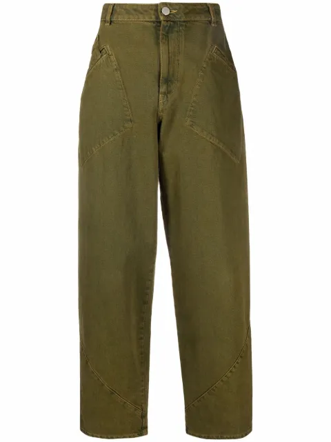 Alberta Ferretti deconstructed wide-leg jeans