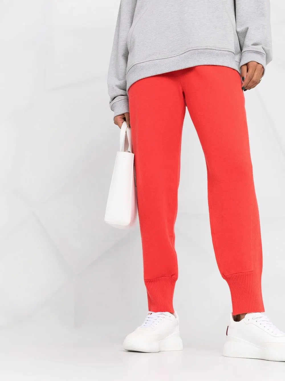 Alberta Ferretti Joggingbroek met geribbeld detail Roze