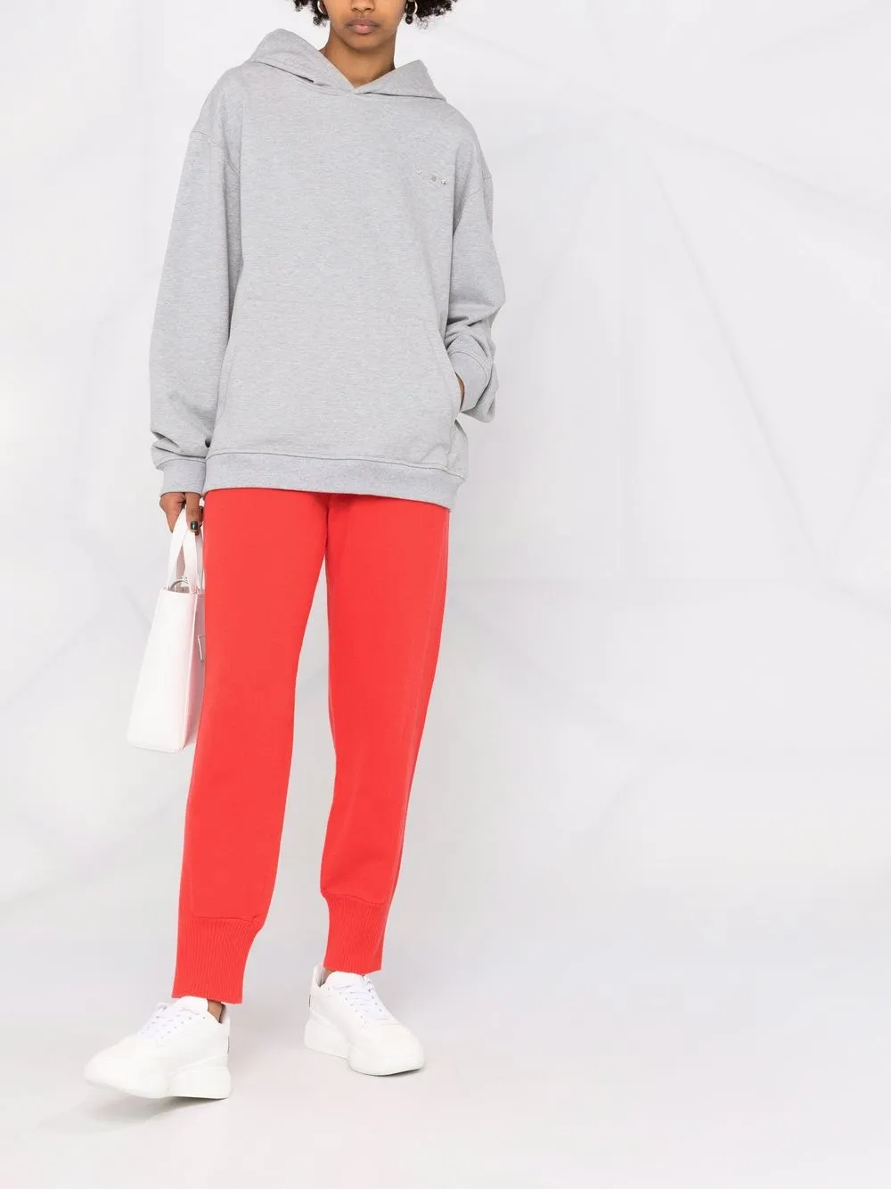 Alberta Ferretti Joggingbroek met geribbeld detail Roze