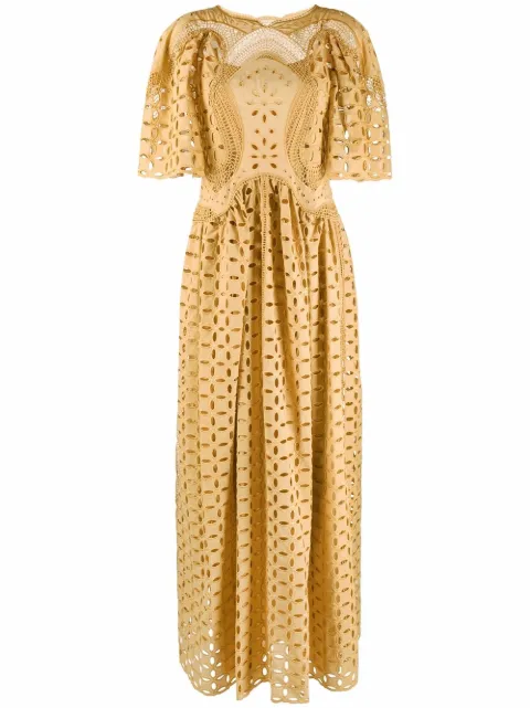 Alberta Ferretti broderie floor-length dress