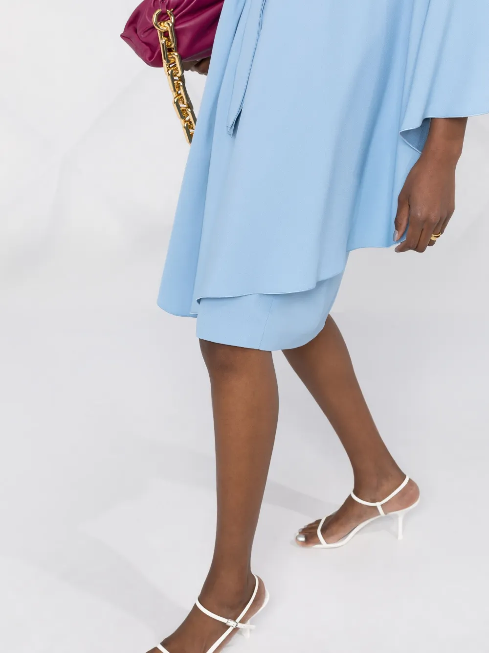  Alberta Ferretti Kleid Mit Schleifen   Blau 
