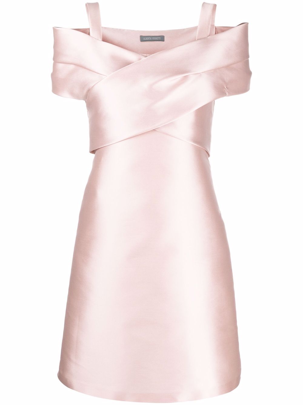 

Alberta Ferretti vestido corto con cuello en V - Rosado