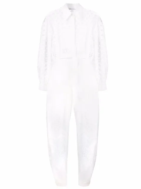 Alberta Ferretti body ceinturé à broderies