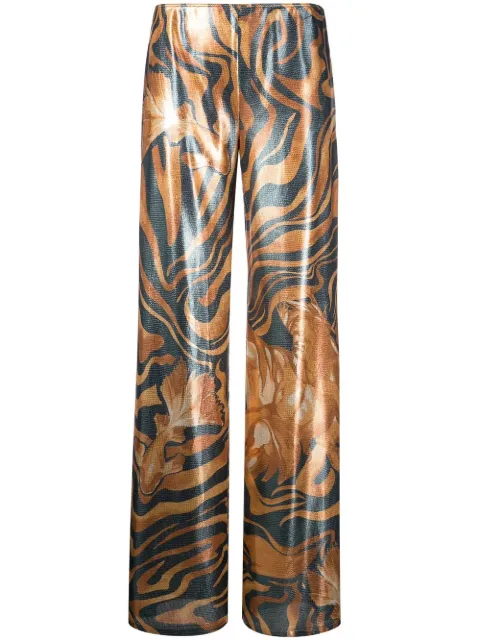 Alberta Ferretti pantalones anchos estampados