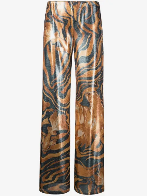 Alberta Ferretti pantalones anchos estampados