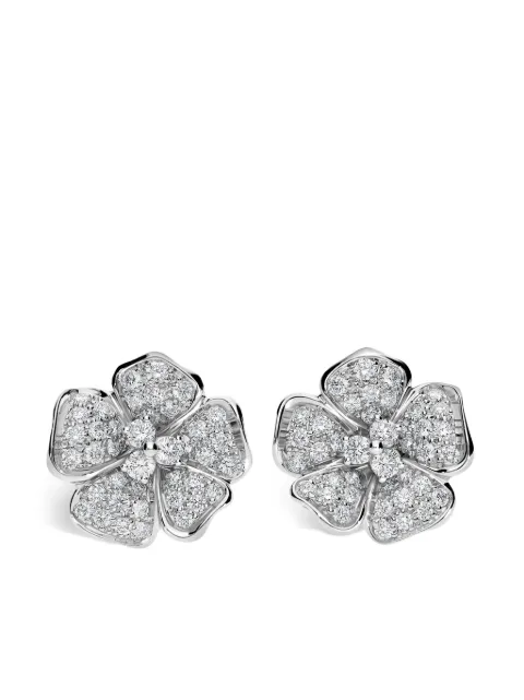 LEO PIZZO 18kt white gold Flora diamond earrings