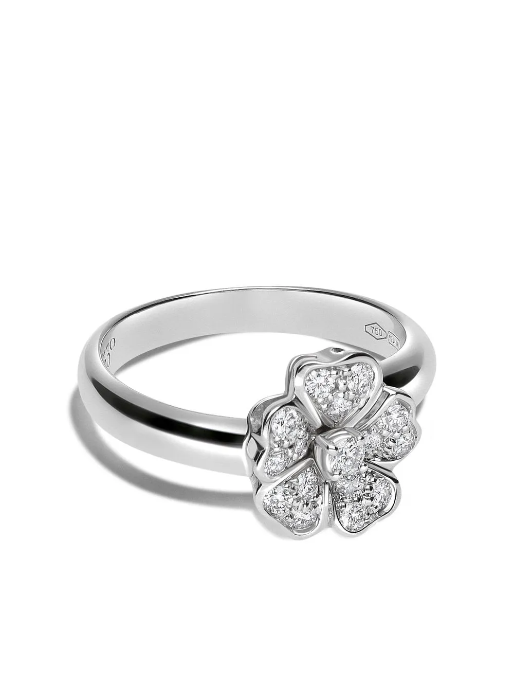 

LEO PIZZO anillo Flora en oro blanco de 18kt con diamantes - Plateado