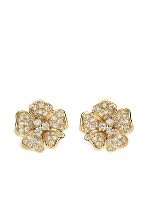 LEO PIZZO 18K yellow gold Flora diamond earrings