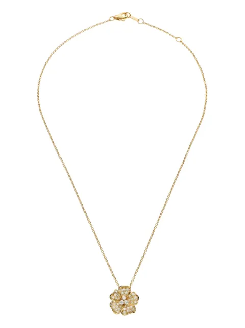 LEO PIZZO 18kt yellow gold Flora diamond necklace