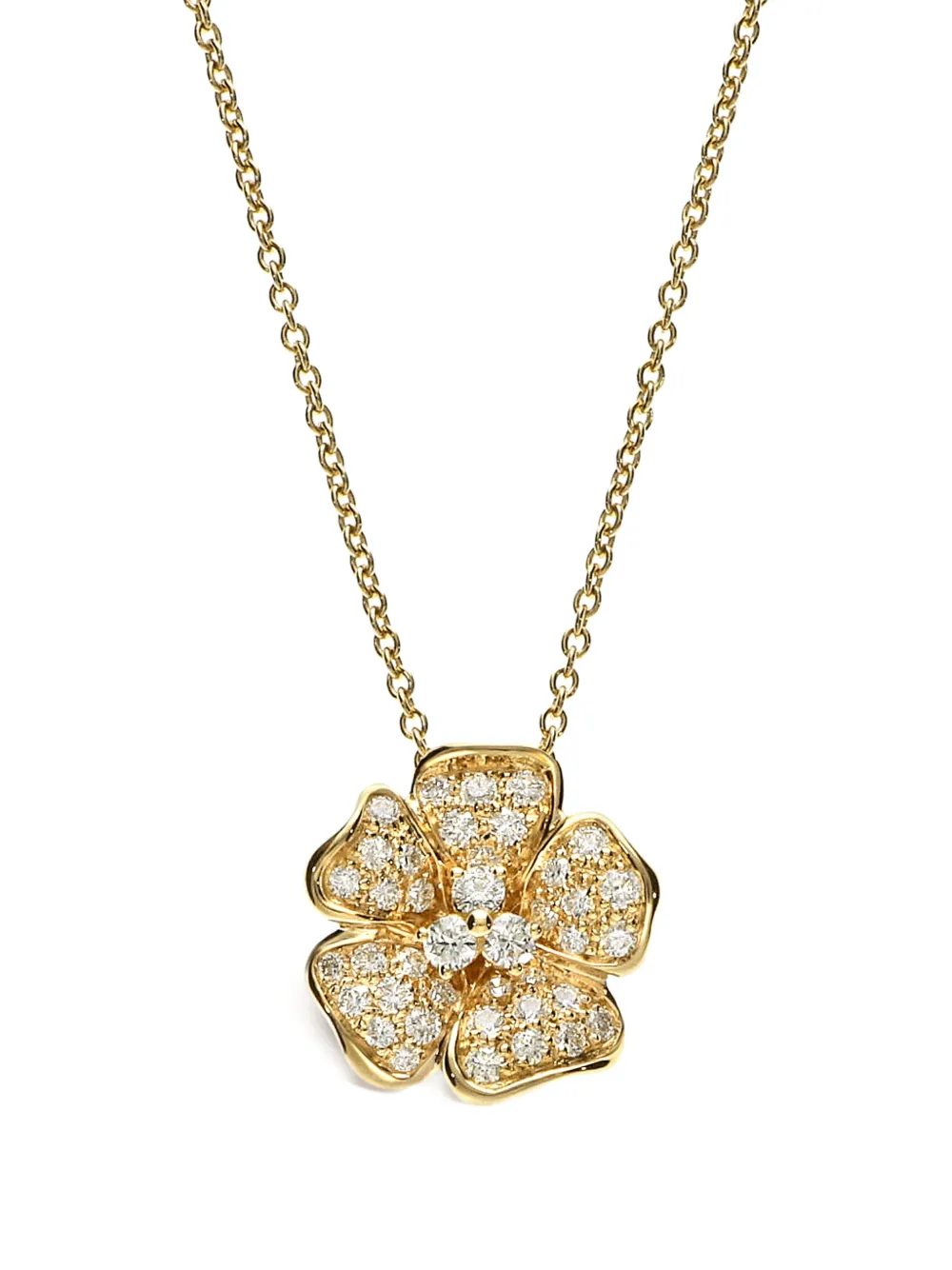  Leo Pizzo 18k Yellow Gold Flora Diamond Necklace 