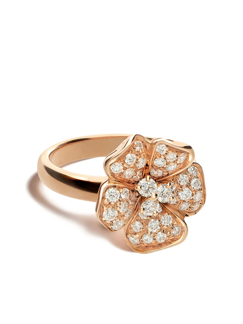 LEO PIZZO 18kt rose gold Flora diamond ring