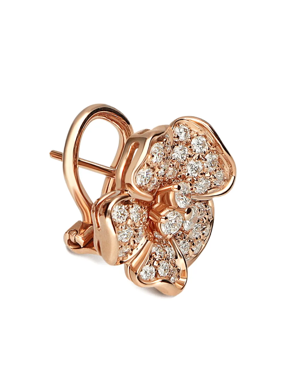  Leo Pizzo 18k Rose Gold Flora Diamond Earrings - Pink 