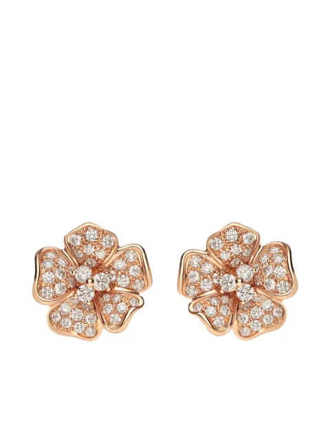 LEO PIZZO aretes Flora en oro rosa de 18kt con diamantes