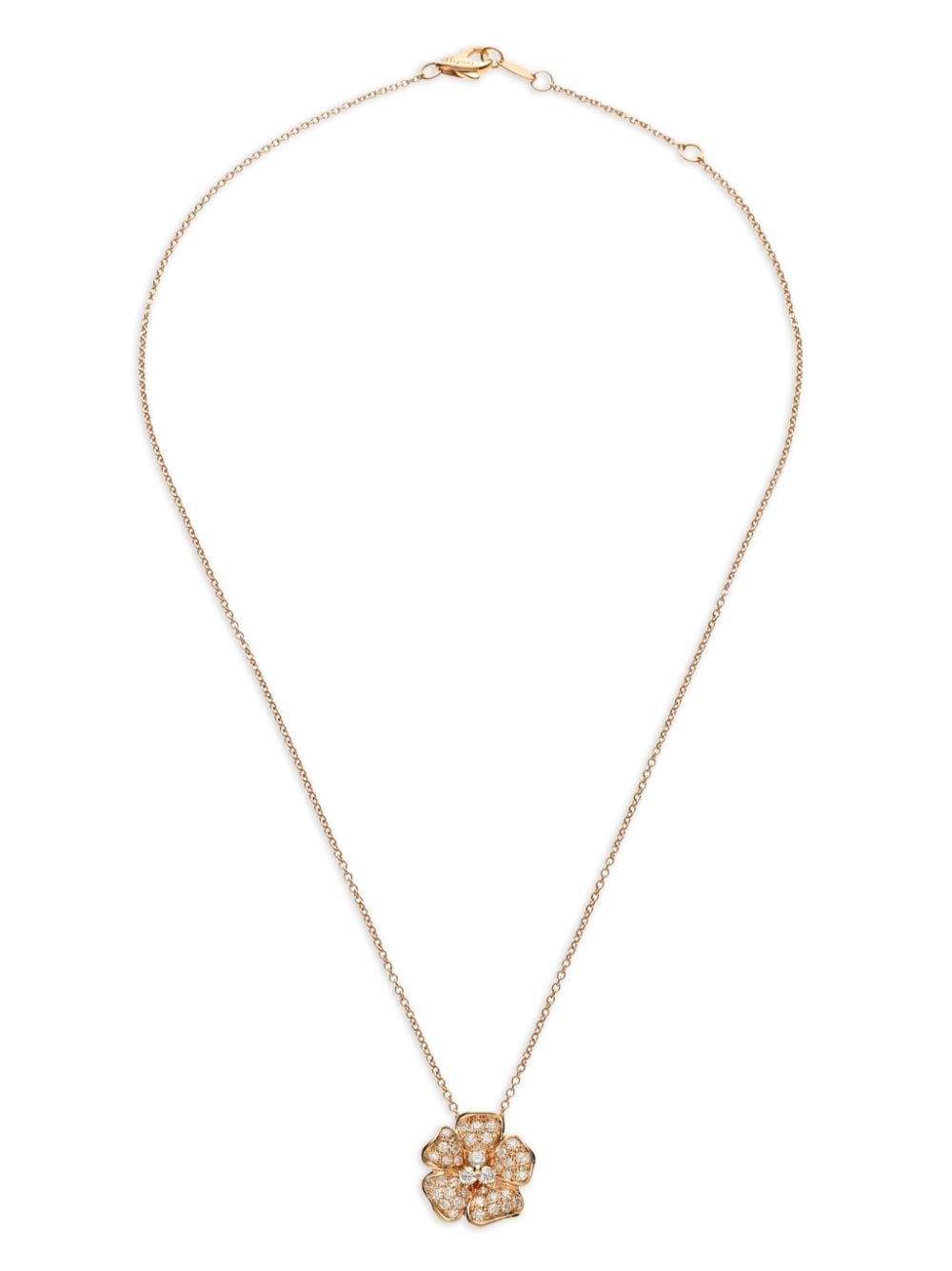 Leo Pizzo 18kt Rose Gold Flora Diamond Necklace In Rosa