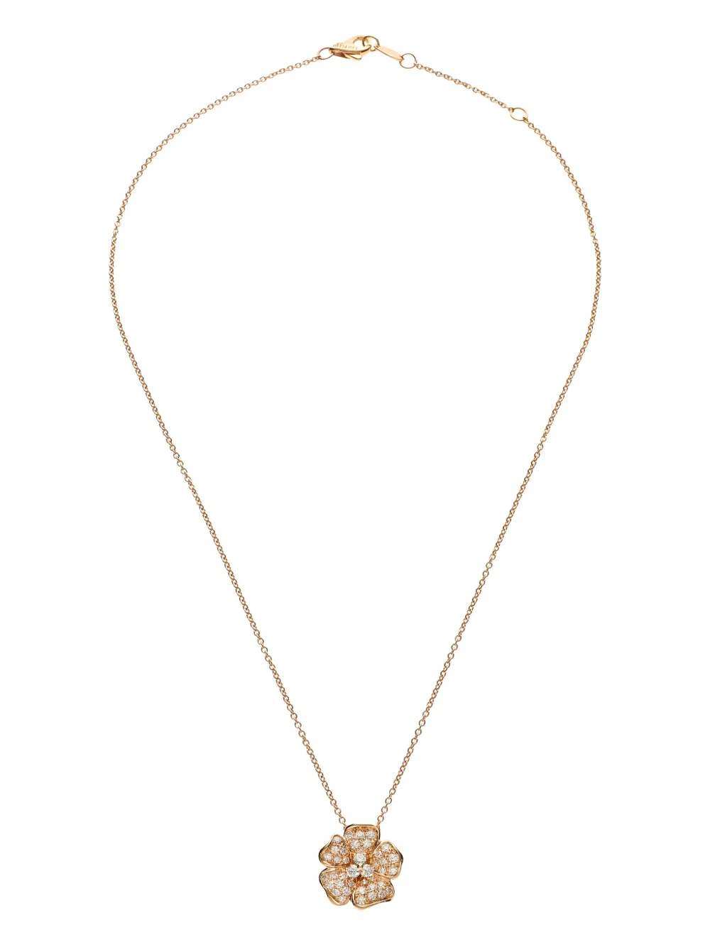 18k Rose Gold Flora Diamond Necklace