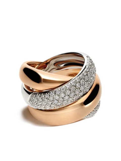 LEO PIZZO anillo Grace Wave en oro blanco de 18kt con diamante