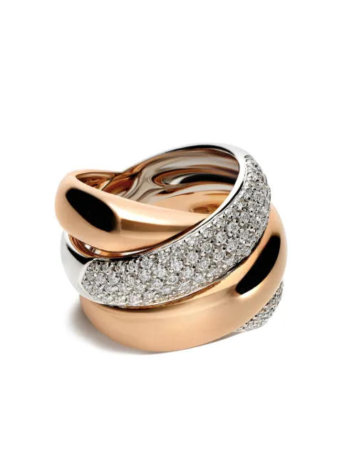 LEO PIZZO 18kt red and white gold Waves diamond ring