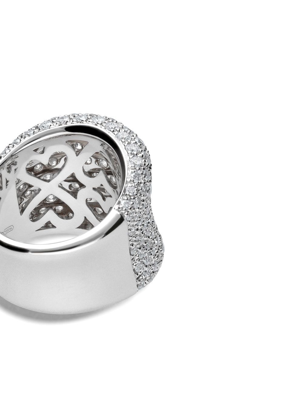 Shop Leo Pizzo 18kt White Gold Pavè Diamond Ring In Silber