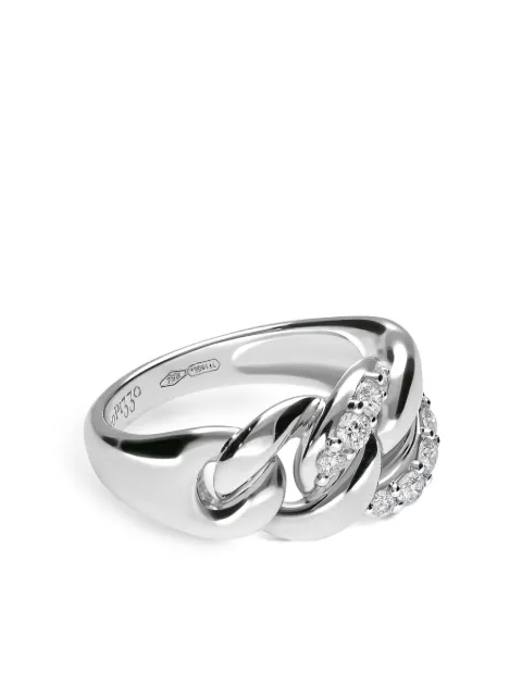 LEO PIZZO 18kt white gold Groumette diamond ring