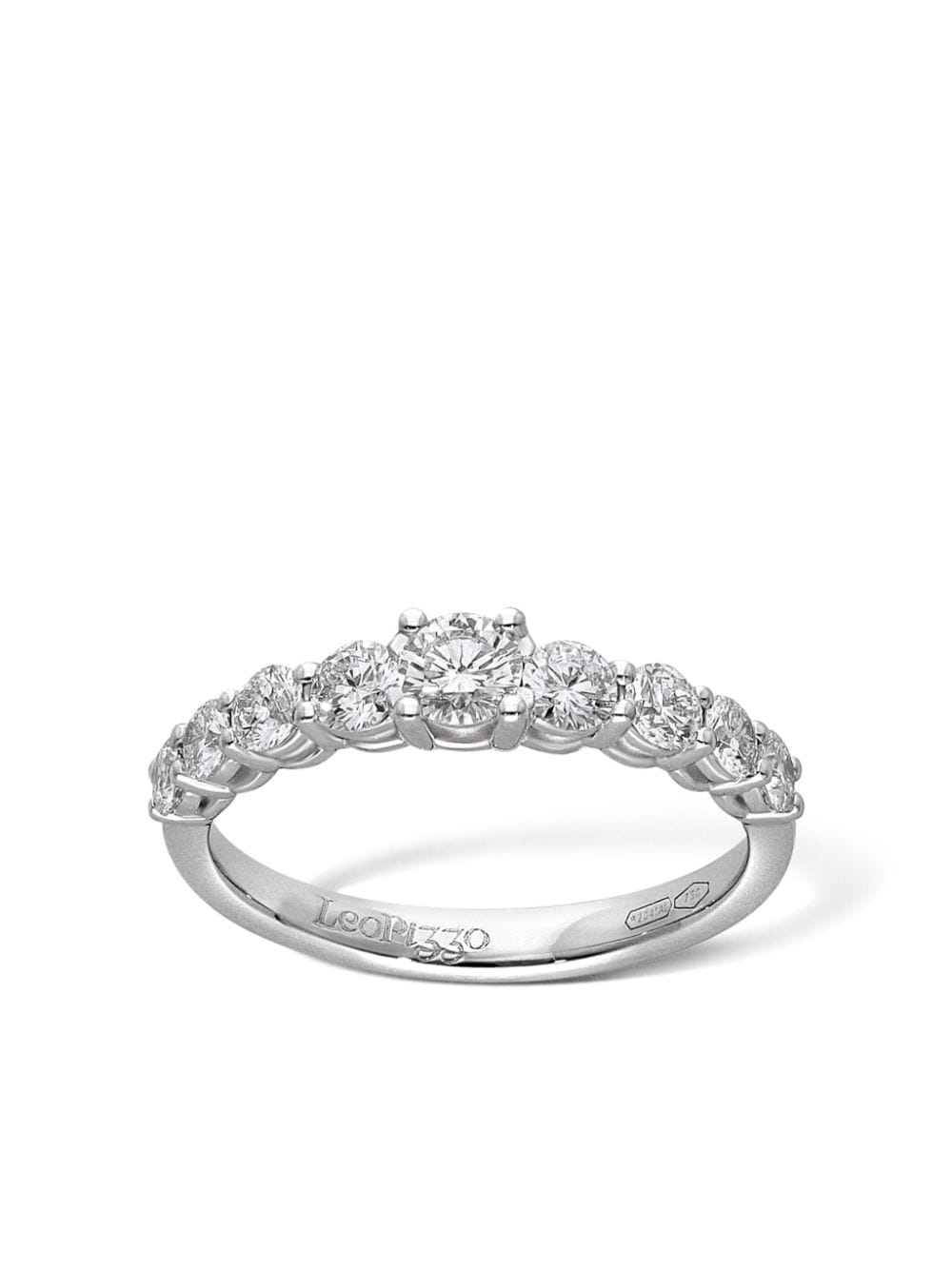 Shop Leo Pizzo 18kt White Gold Anniversary Diamond Ring In Silber