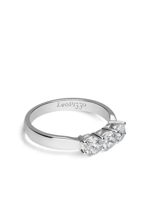 LEO PIZZO anillo Trilogy en oro blanco de 18kt con diamantes
