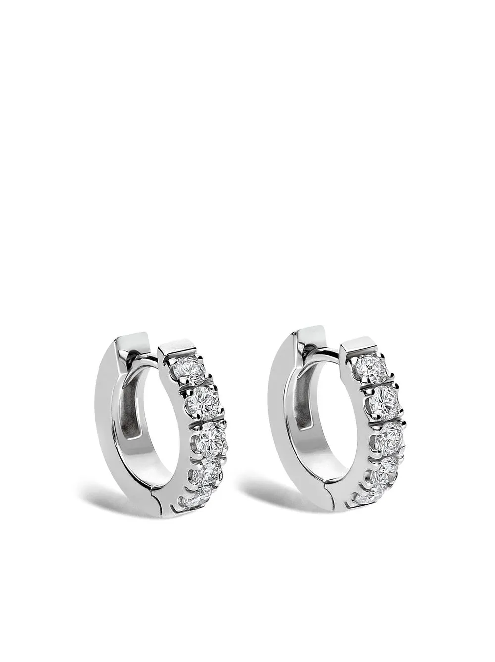 

LEO PIZZO 18kt white gold small hoop diamond earrings - Silver