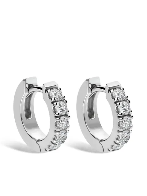 LEO PIZZO 18kt white gold small hoop diamond earrings