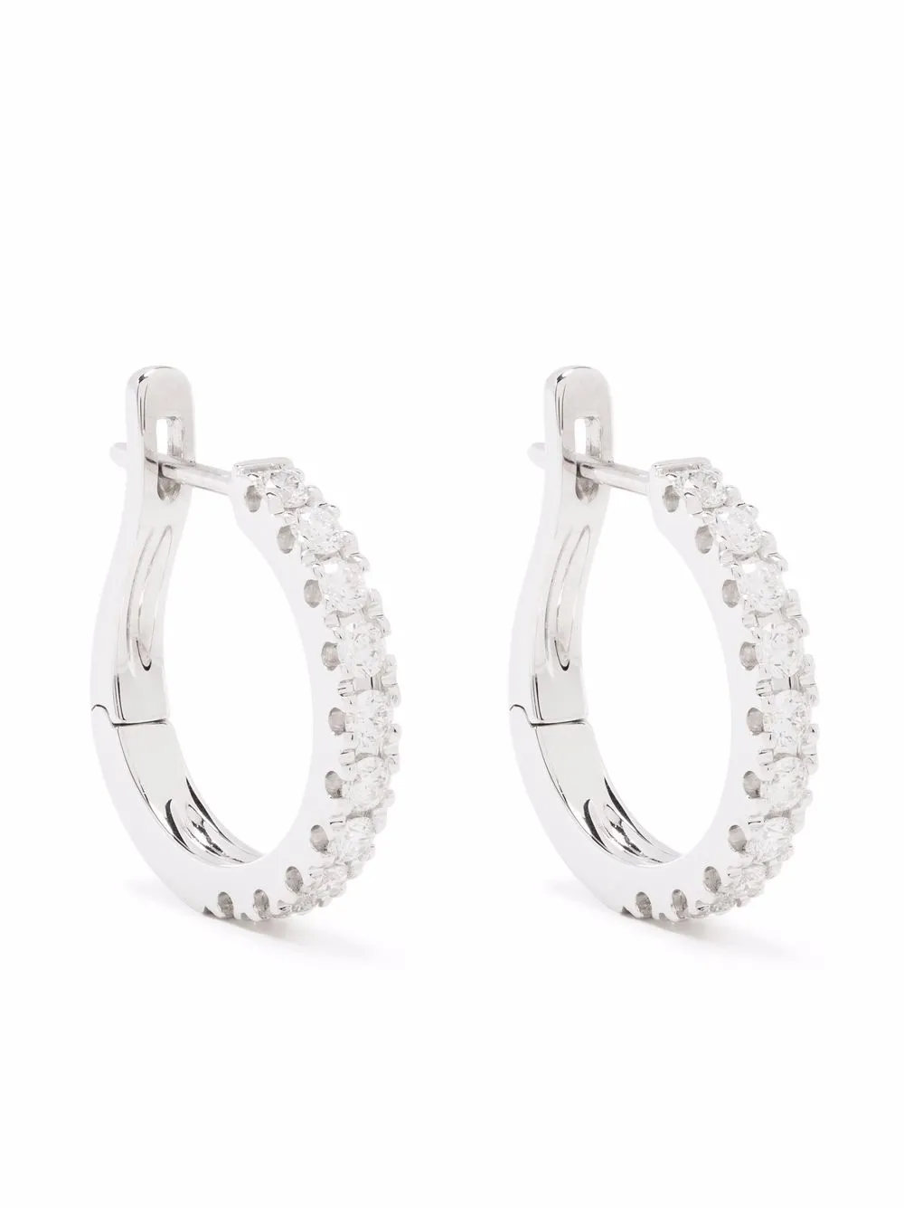 LEO PIZZO arracadas en oro blanco de 18kt con diamantes - Plateado