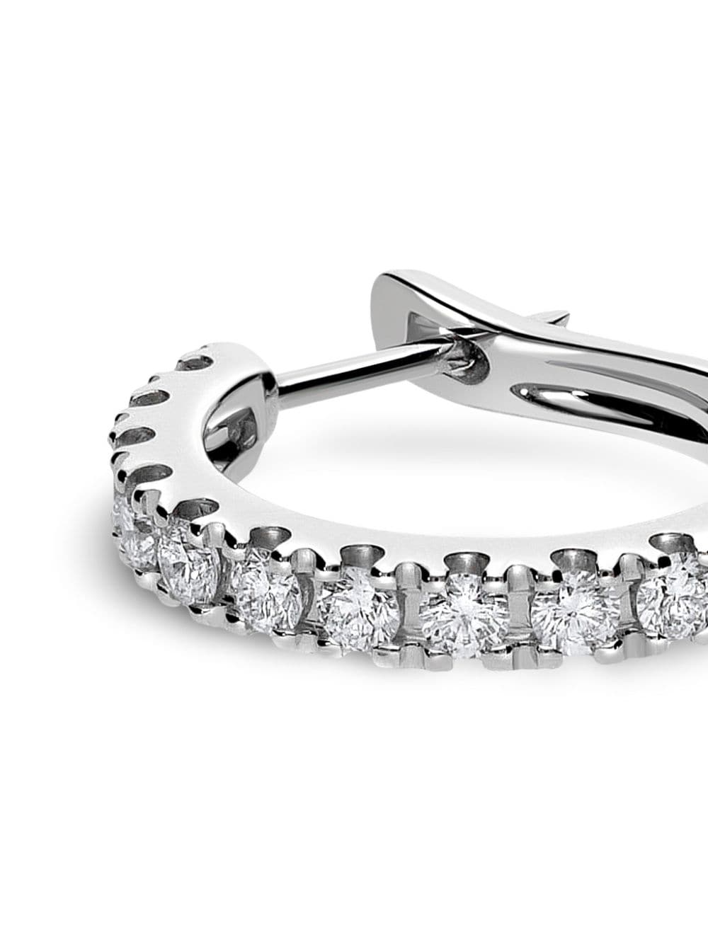 Shop Leo Pizzo 18kt White Gold Diamond Hoop Earrings In Silber