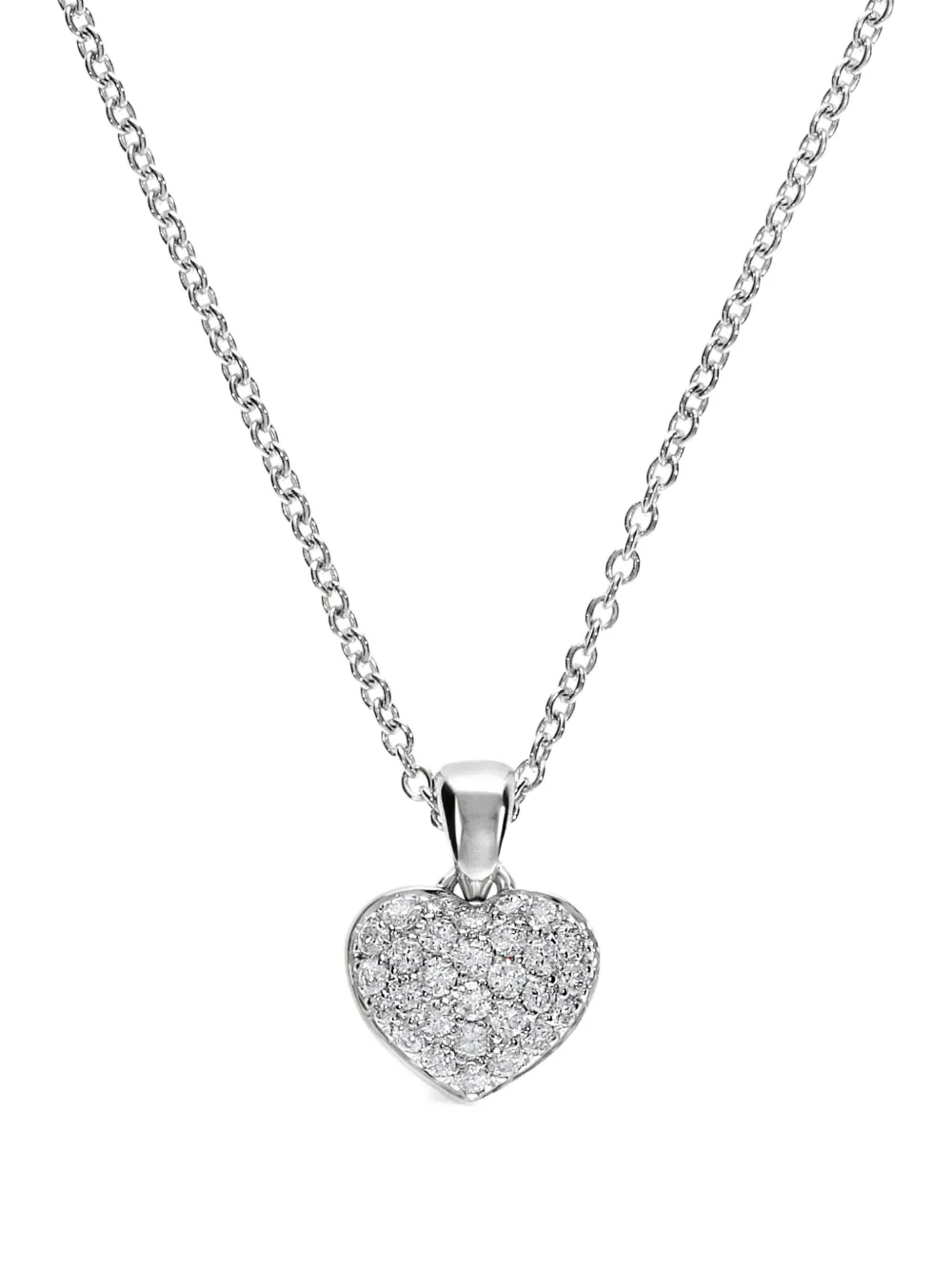  Leo Pizzo 18k White Gold Amore Diamond Necklace - Silver 