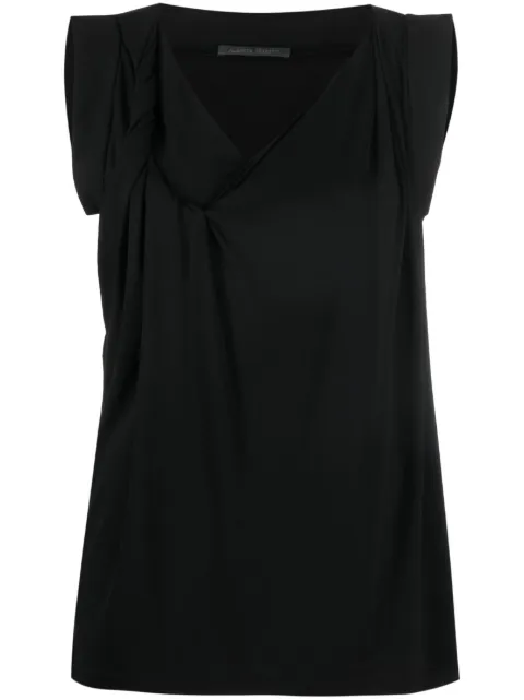 Alberta Ferretti Ärmellose Bluse mit V-Ausschnitt