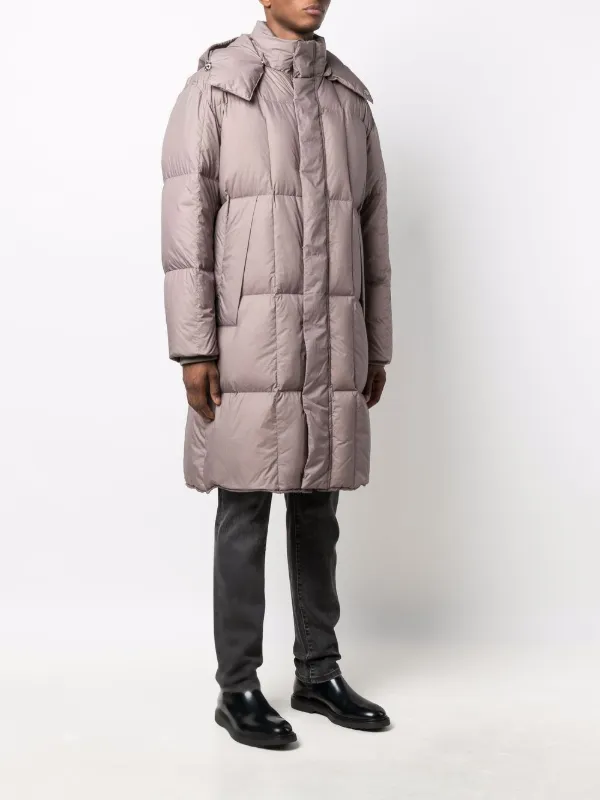 Shop Theory hooded puffer coat with 