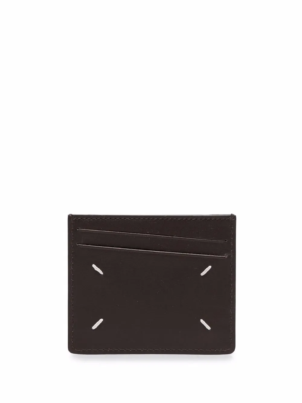 Maison Margiela Pasjeshouder met logoprint - Bruin