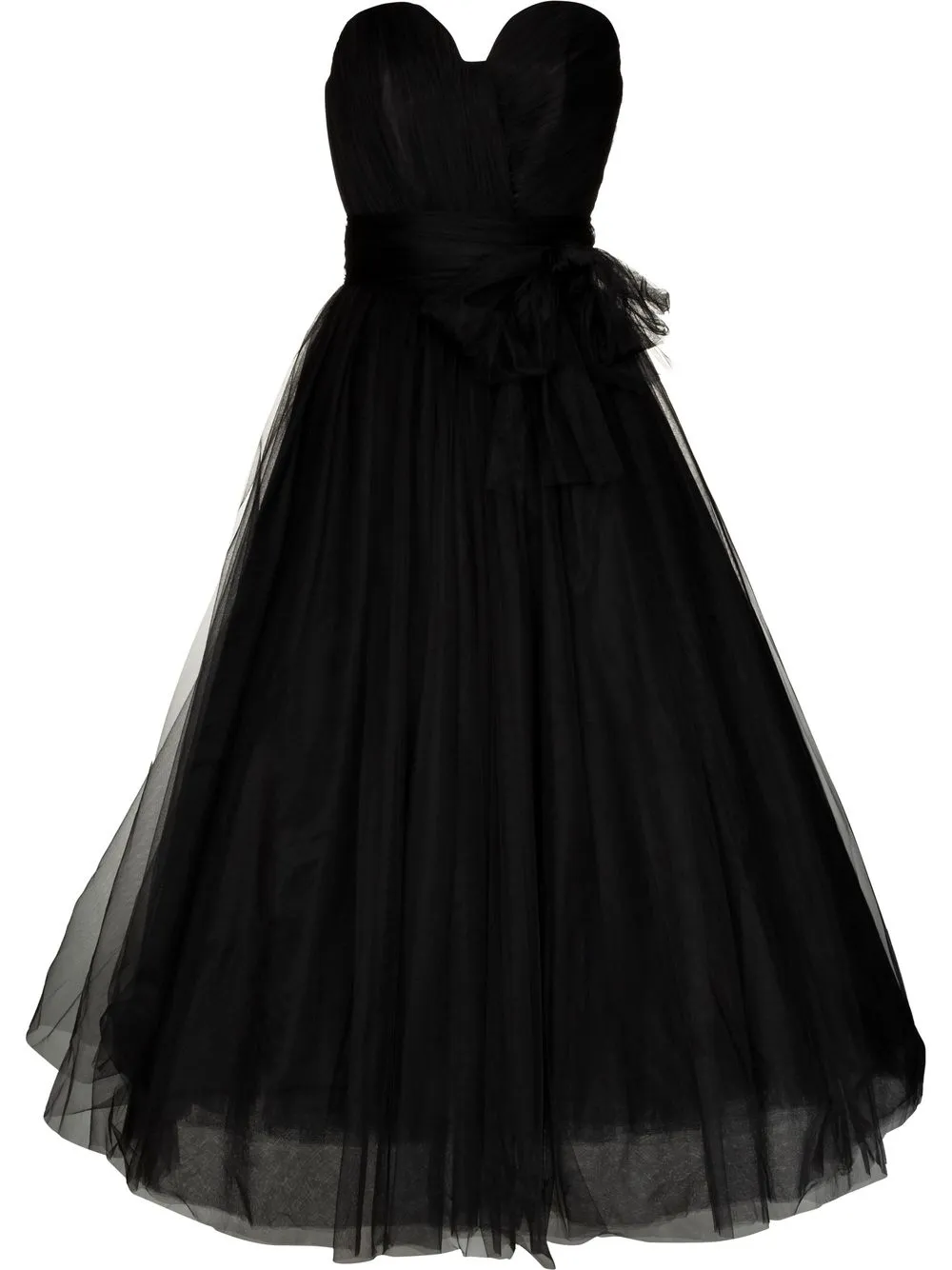 

ANOUKI vestido midi de tul drapeado - Negro