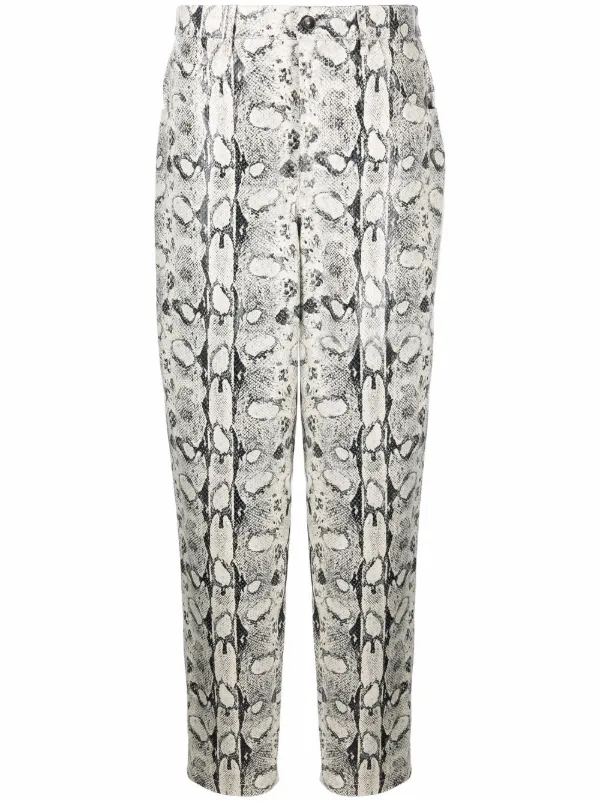 Alberta Ferretti snake-print trousers 