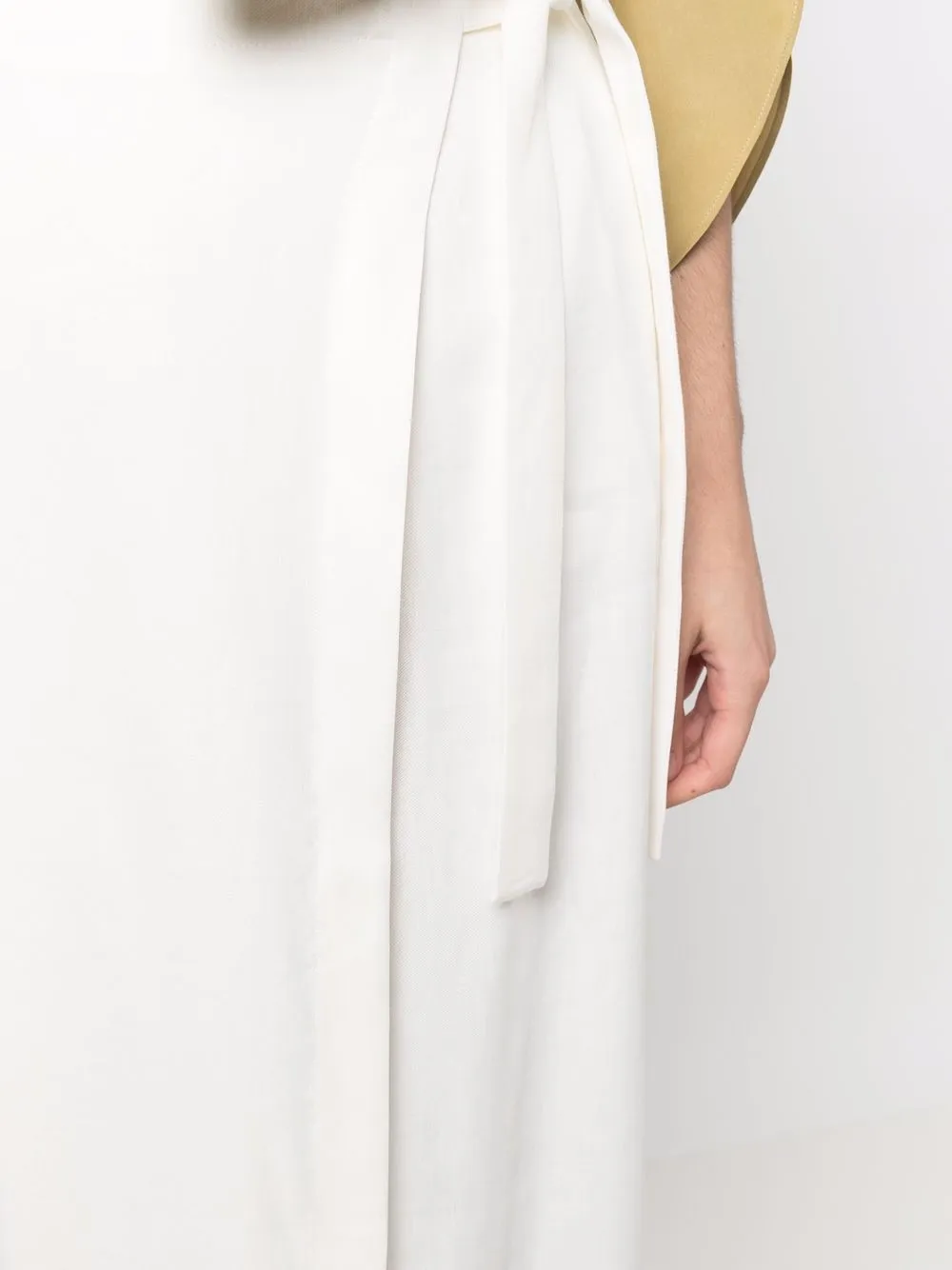 Alberta Ferretti High waist wikkelrok Wit