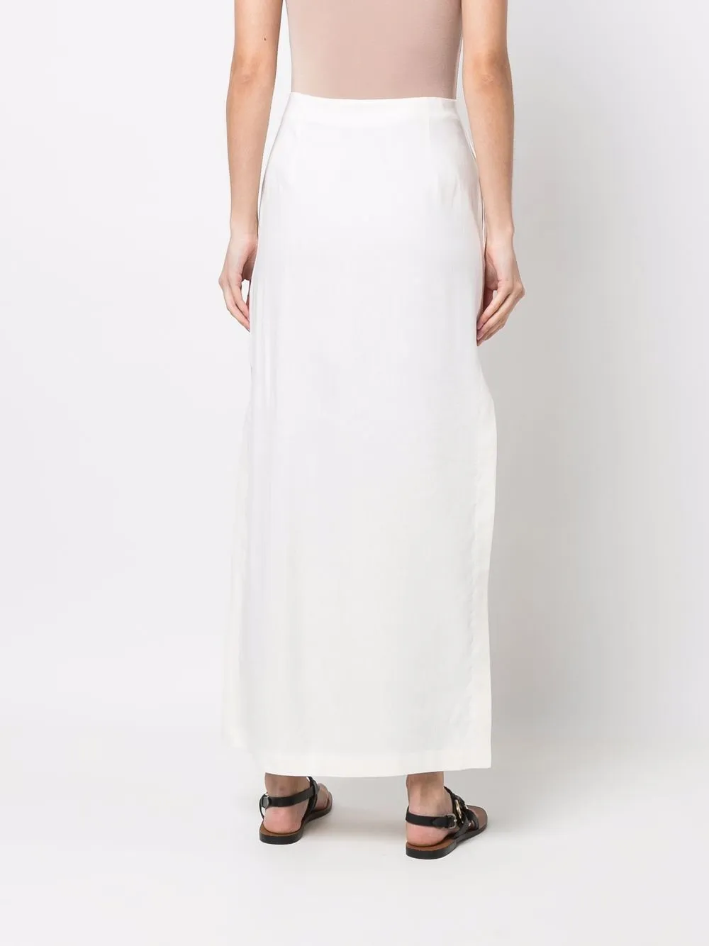 Alberta Ferretti High waist wikkelrok Wit