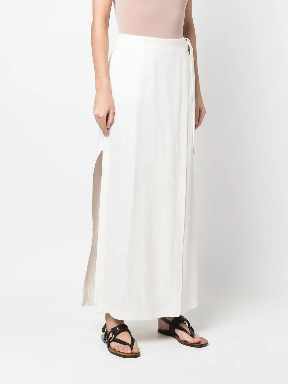 Alberta Ferretti High waist wikkelrok Wit