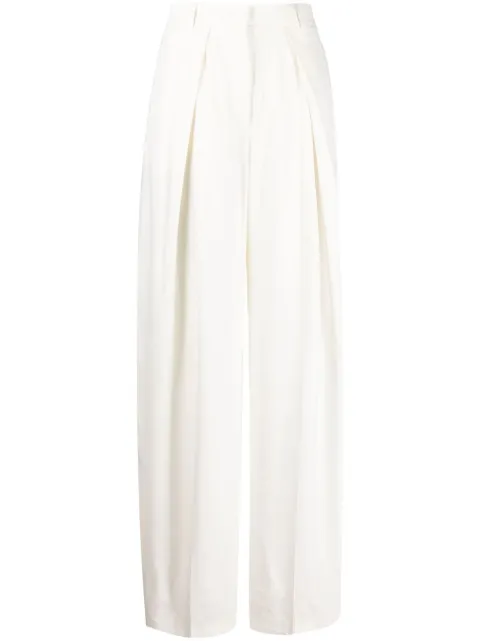 Alberta Ferretti pantalones anchos con tiro alto