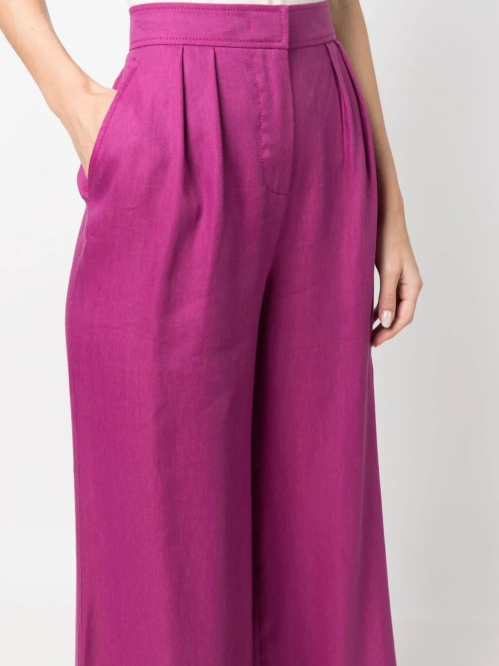 Alberta Ferretti High waist broek Paars