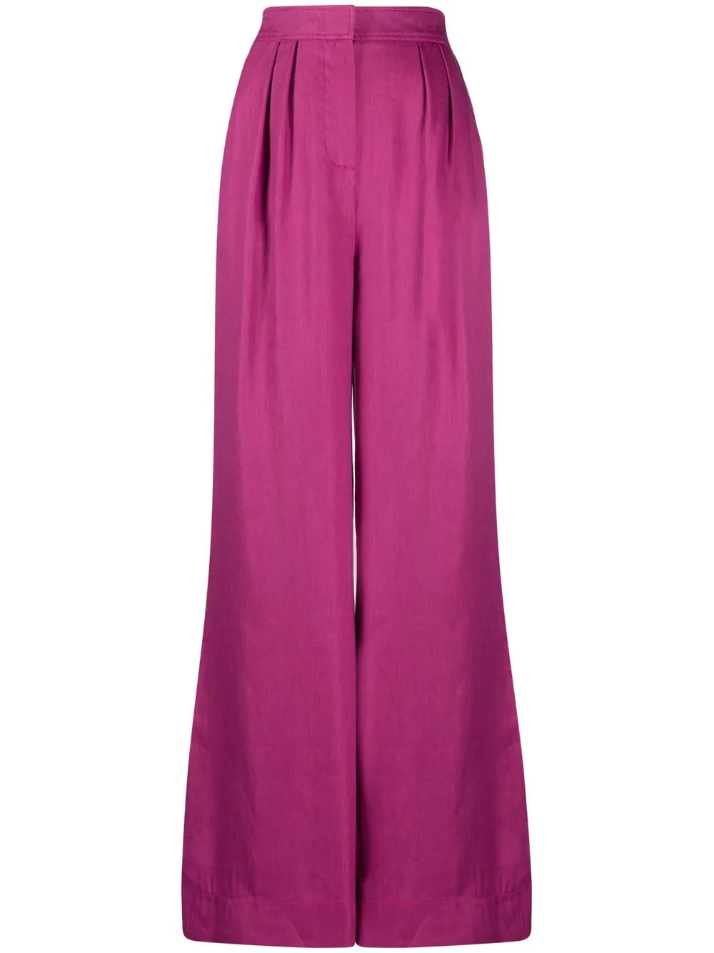 Alberta Ferretti High-waist Wide-leg Trousers In Violett