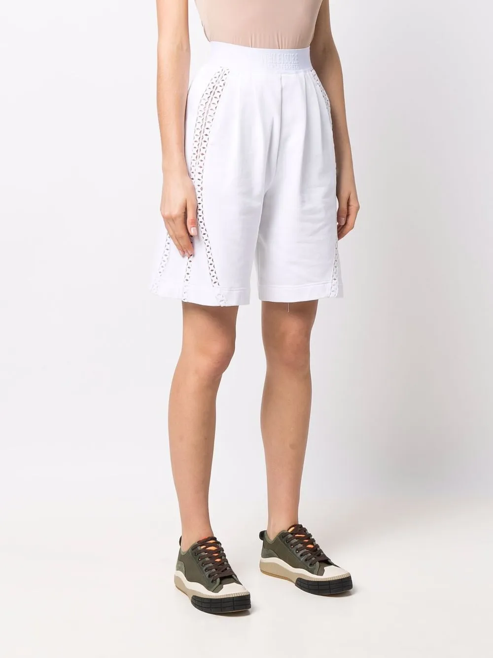 Alberta Ferretti Shorts met uitgesneden detail Wit