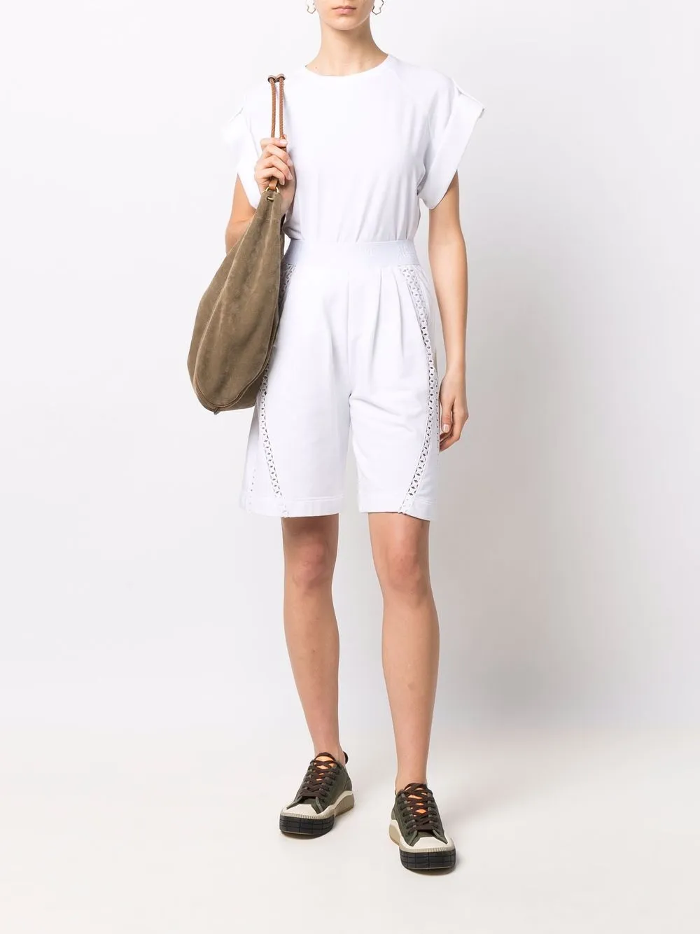 Alberta Ferretti Shorts met uitgesneden detail Wit