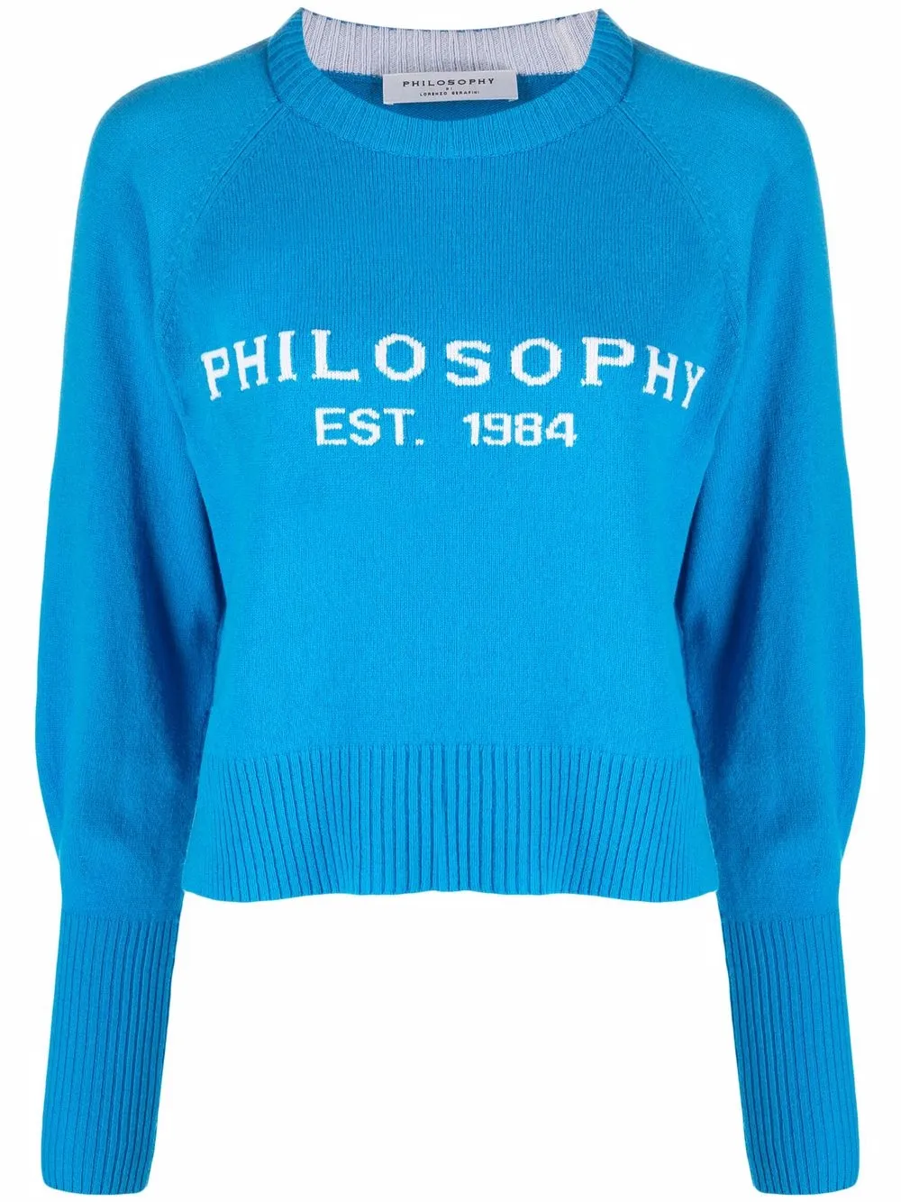 

Philosophy Di Lorenzo Serafini suéter con logo en intarsia - Azul