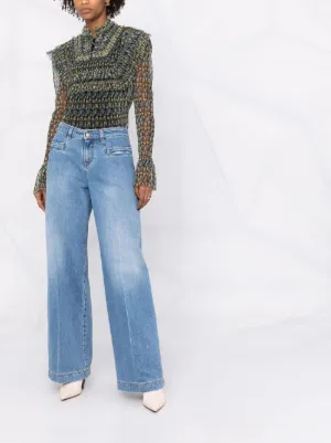 デニム・ジーパン Philosophy Di Lorenzo Serafini Relaxed High-Waisted Denim Philosophy di Lorenzo Serafini Women's Denim Trousers - Blue