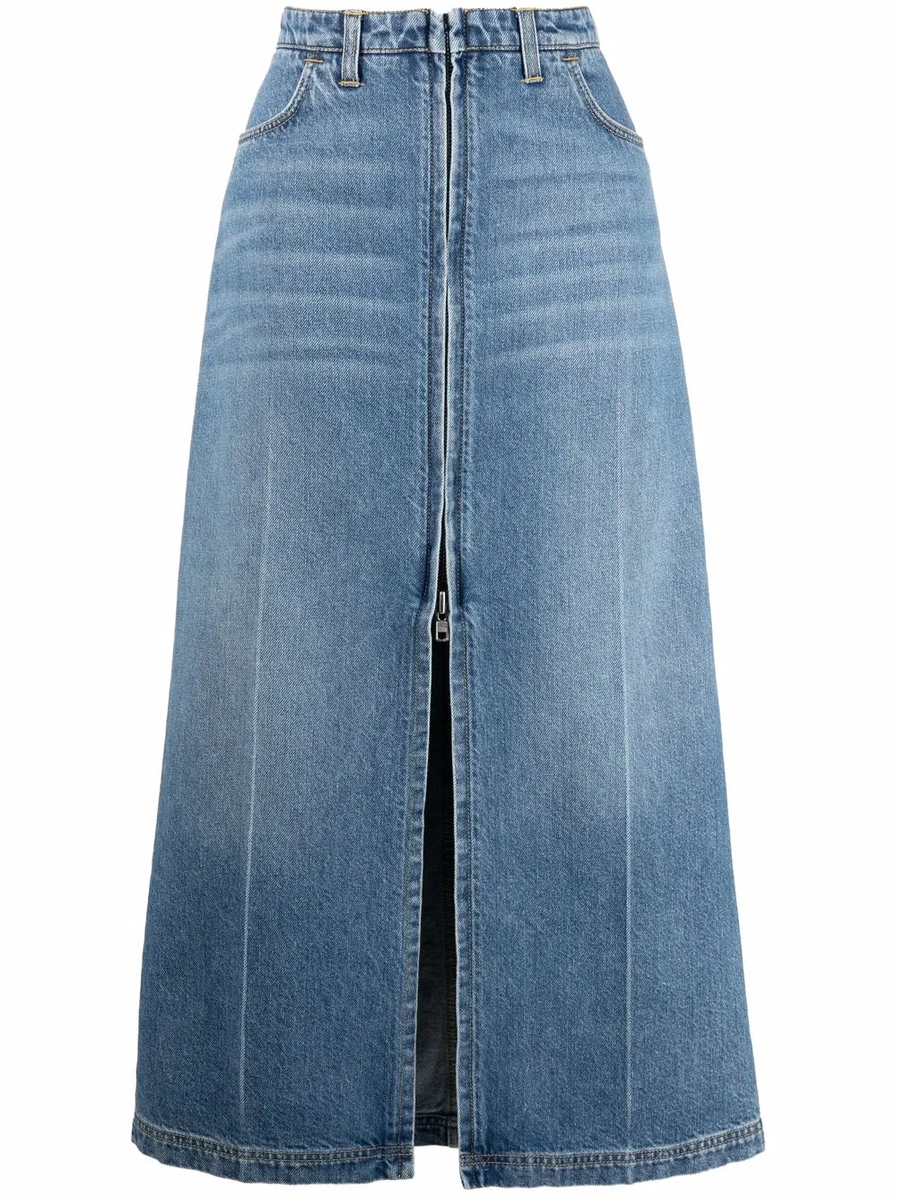 

Philosophy Di Lorenzo Serafini high-waisted mid-length denim skirt - Blue