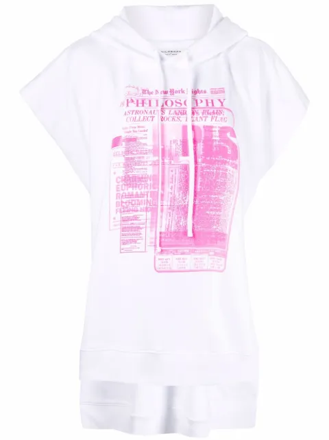 Philosophy Di Lorenzo Serafini logo-print sleeveless hoodie