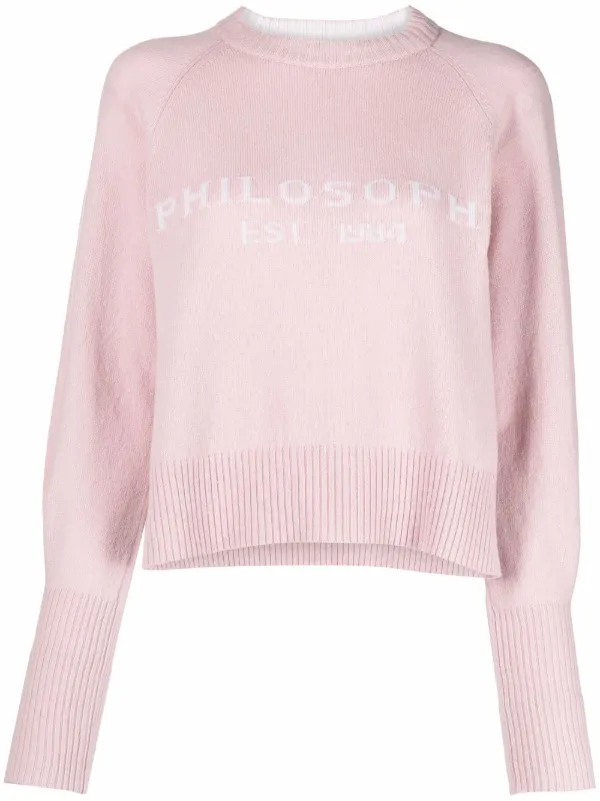 philosophy pink sweater